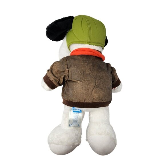 Vintage Build A Bear Peanuts Snoopy Flying Ace Aviator Plush 17” Jacket Scarf - Picture 4 of 8